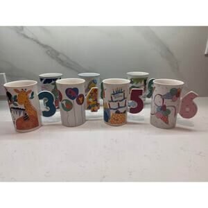 Mikasa Vintage Birthday Mugs (Numbers 3-9)